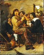 Adriaen Brouwer The Smokers oil painting